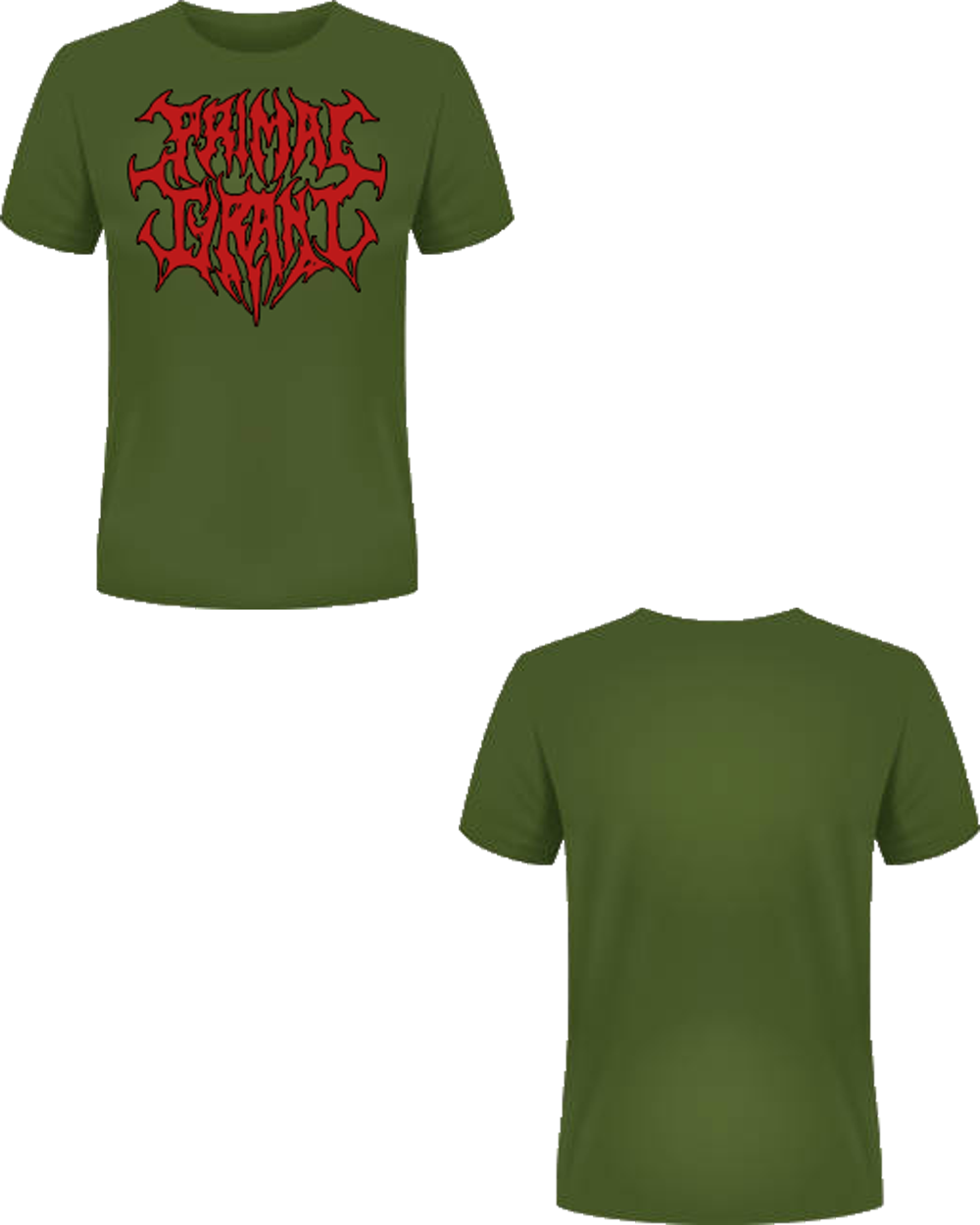 Military Green Red Logo